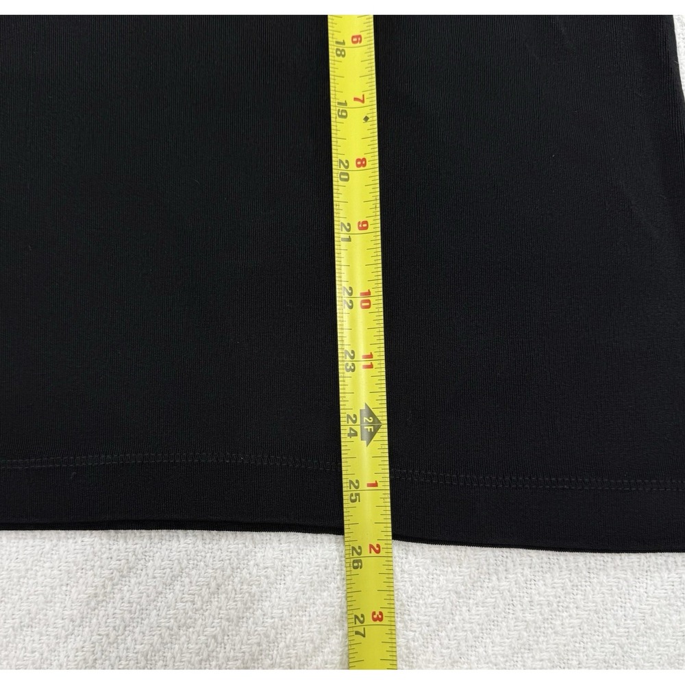Chicos Travelers Top Women's Size 3 (XL) Diamond Girl Black Slinky Decor‎ Sleeve - Picture 7 of 9